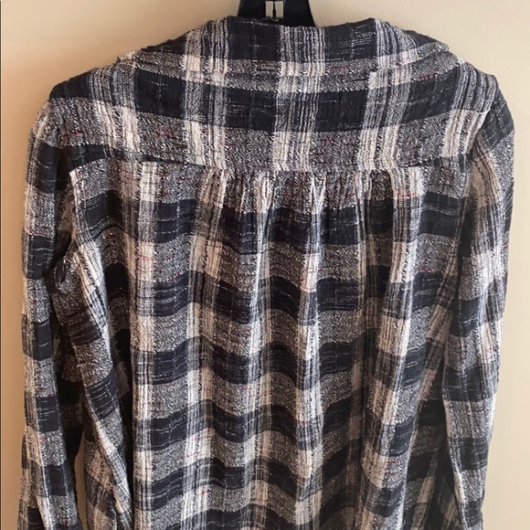 Free People Plaid Sweatshirt Size Small - Picture 6 of 8